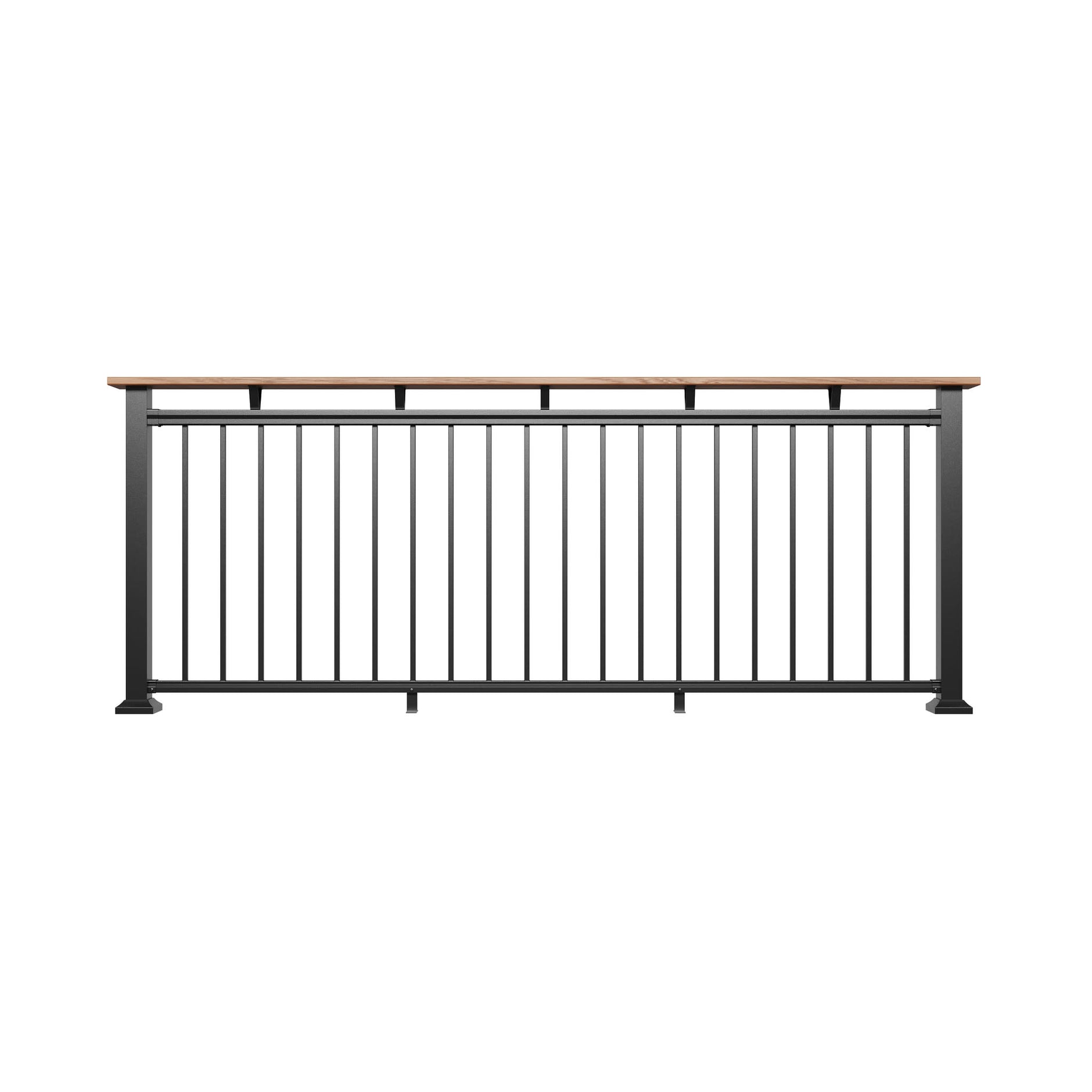 Fiberon Cityside Black Over The Post Drink Rail Adapter Kit Extension for 8 ft. Line Section