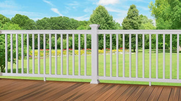 Fiberon ArmorGuard Deluxe 70 in. White Composite Rail Kit